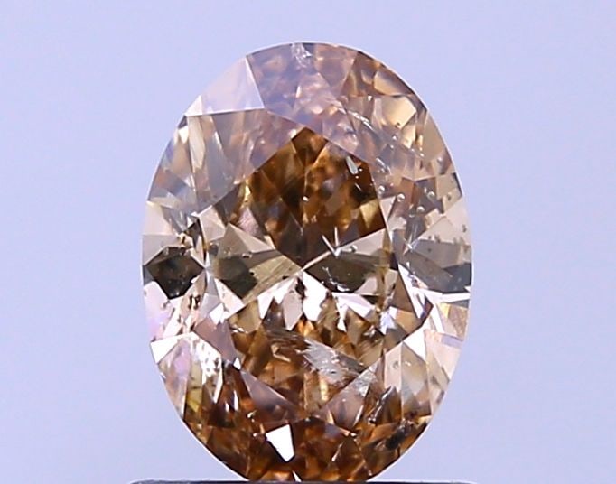 Loose Diamond - OVAL 1.08ct Light Brown I1: Loose Diamond - OVAL 1.08ct Light Brown I1 Source: Natural Shape: OVAL Carats: 1.08 Color: Light Brown Certification: NONE Video: