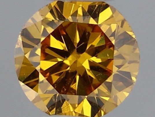Loose Diamond - ROUND 0.17ct Fancy Deep Orange Yellow: Loose Diamond - ROUND 0.17ct Fancy Deep Orange Yellow Source: Natural Shape: ROUND Carats: 0.17 Color: Fancy Deep Orange Yellow Certification: GIA Video: