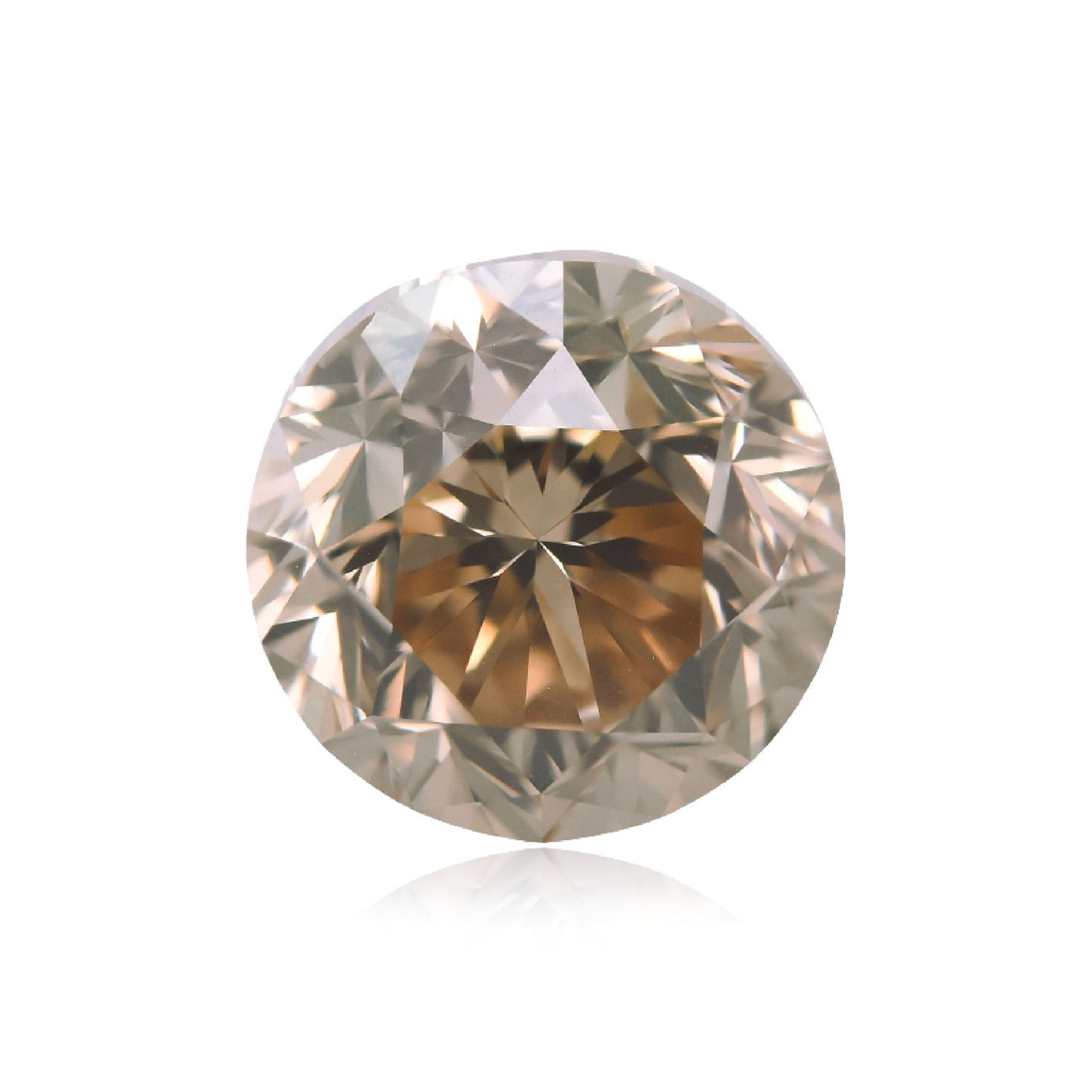 Loose Diamond - ROUND 5.01ct Fancy Brown Yellow VVS2: Loose Diamond - ROUND 5.01ct Fancy Brown Yellow VVS2 Source: Natural Shape: ROUND Carats: 5.01 Color: Fancy Brown Yellow Certification: GIA Video: