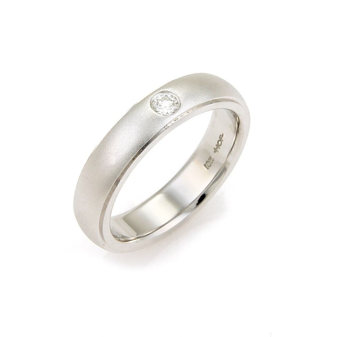 Diamond Band Ring Duet Satin 18k White Gold by Hearts On Fire Size 9 (1 of 4)