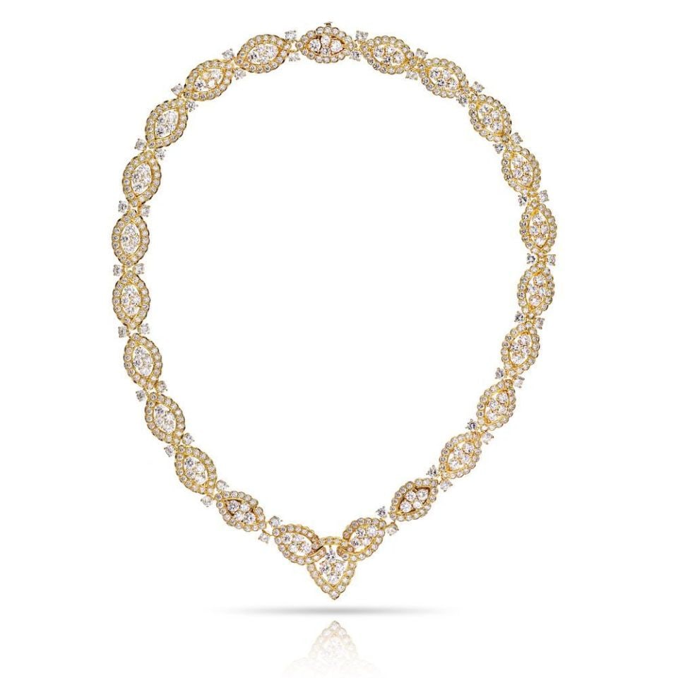 Van Cleef & Arpels 1970s 18K Gold 42cts Diamond Necklace Transformable to Bracelets - 2
