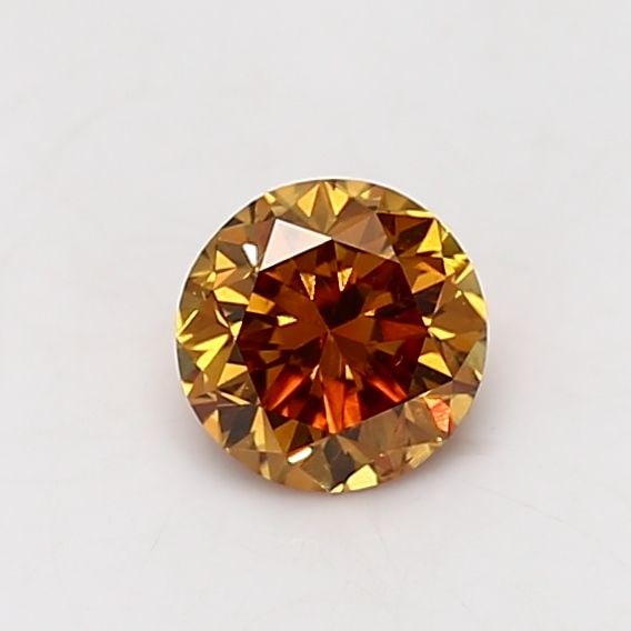 Loose Diamond - ROUND 0.69ct Fancy Deep Yellow Orange SI2: Loose Diamond - ROUND 0.69ct Fancy Deep Yellow Orange SI2 Source: Natural Shape: ROUND Carats: 0.69 Color: Fancy Deep Yellow Orange Certification: GIA Video: