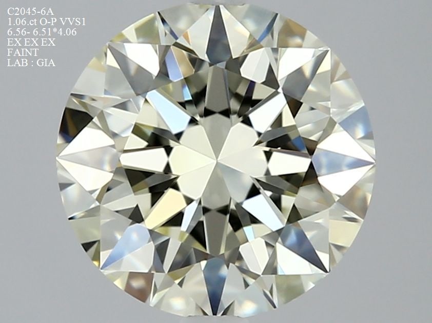 Loose Diamond - ROUND 1.06ct O-P VVS1: Loose Diamond - ROUND 1.06ct O-P VVS1 Source: Natural Shape: ROUND Carats: 1.06 Color: O-P Certification: GIA Video: