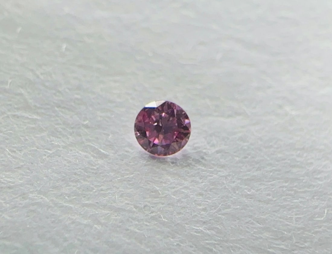 Loose Diamond - ROUND 0.04ct Fancy Intense Purplish Pink (1 of 1)