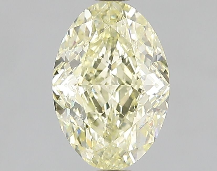 Loose Diamond - OVAL 1.52ct Fancy Light Yellow SI2: Loose Diamond - OVAL 1.52ct Fancy Light Yellow SI2 Source: Natural Shape: OVAL Carats: 1.52 Color: Fancy Light Yellow Certification: GIA Video: