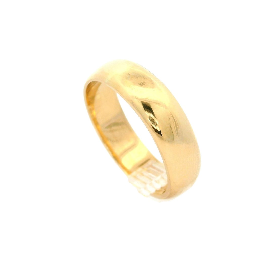 14k Yellow Gold Polished 5.2mm Classic Wedding Band Ring Size 7: 14k Yellow Gold Polished 5.2mm Classic Wedding Band Ring Size 7 This classic wedding band ring is crafted from solid 14k yellow gold, featuring a polished finish that adds a touch of elegance. With a
