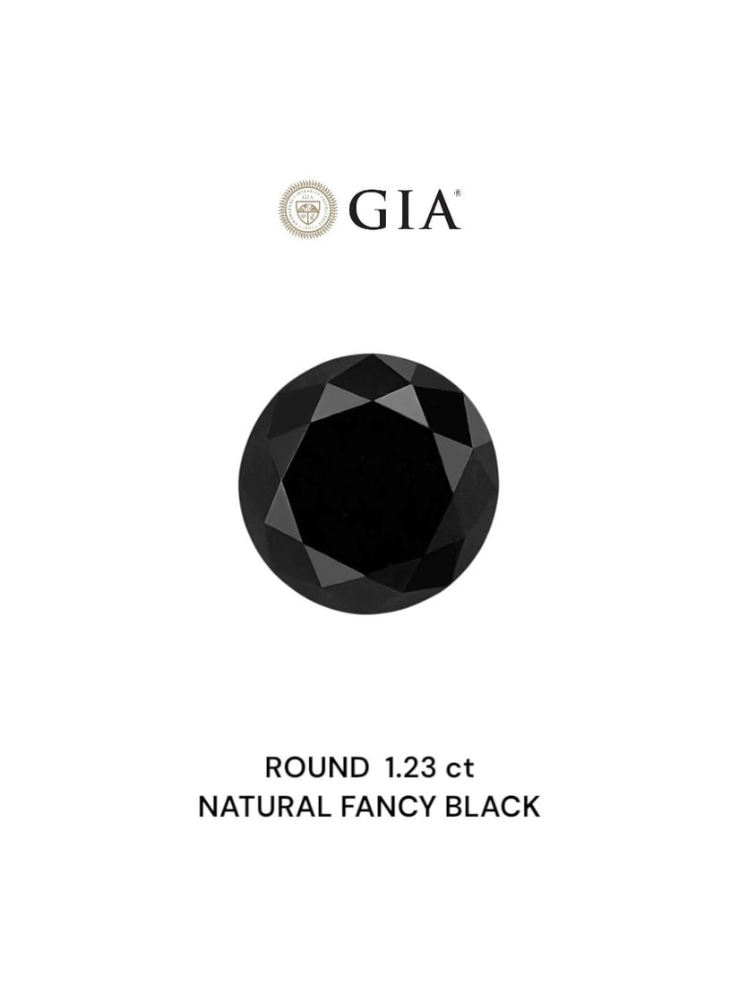 Loose Diamond - ROUND 1.23ct Fancy Black VVS2 (1 of 1)