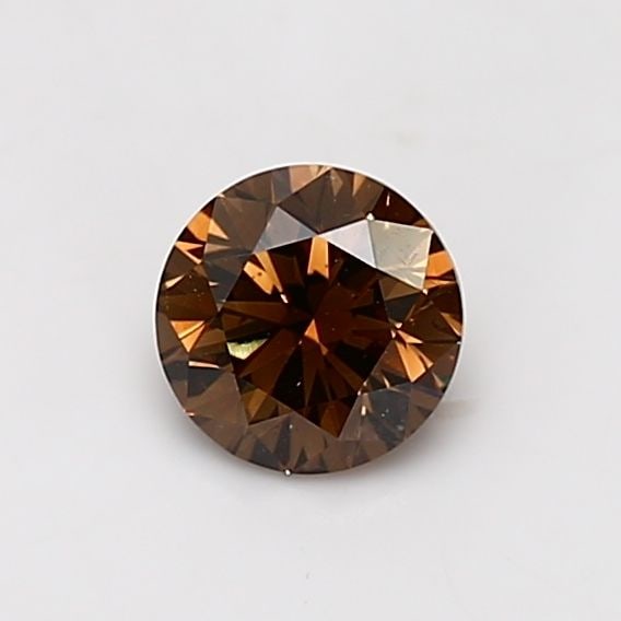 Loose Diamond - ROUND 0.66ct Fancy Dark Orangey Brown SI1: Loose Diamond - ROUND 0.66ct Fancy Dark Orangey Brown SI1 Source: Natural Shape: ROUND Carats: 0.66 Color: Fancy Dark Orangey Brown Certification: GIA Video: