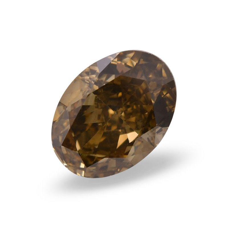 Loose Diamond - OVAL 2.52ct Fancy Dark Brown Greenish Yellow VS2 (1 of 1)