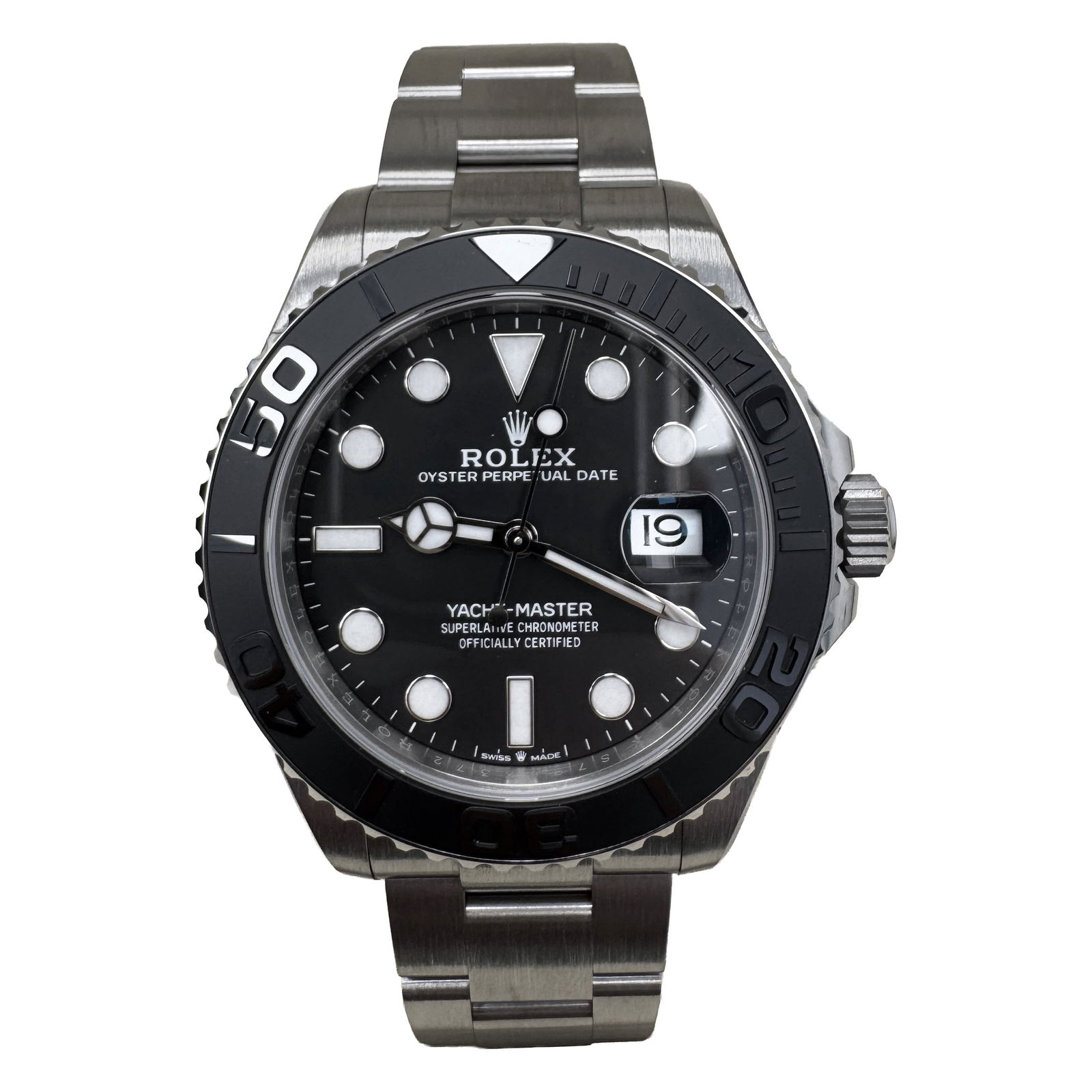 Rolex Yacht-Master 42 Titanium Automatic Watch Reference 226627 Unworn: Rolex Yacht-Master 42 Titanium Automatic Watch Reference 226627 Unworn The Rolex Yacht-Master 42 is a contemporary Swiss timepiece crafted with a titanium case and strap. Featuring a black dial and au