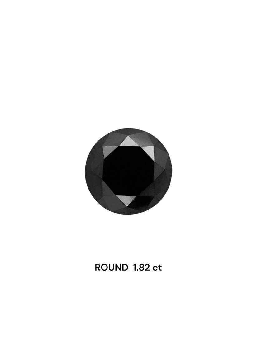 Loose Diamond - ROUND 1.82ct Black: Loose Diamond - ROUND 1.82ct Black Source: Natural Shape: ROUND Carats: 1.82 Color: Black Certification: IGI Video: