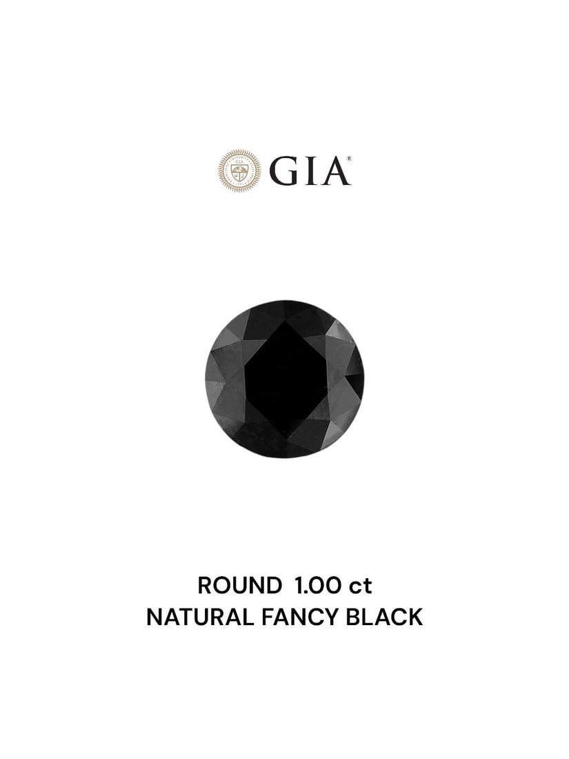 Loose Diamond - ROUND 1.0ct Fancy Black VVS2: Loose Diamond - ROUND 1.0ct Fancy Black VVS2 Source: Natural Shape: ROUND Carats: 1.0 Color: Fancy Black Certification: GIA Video: