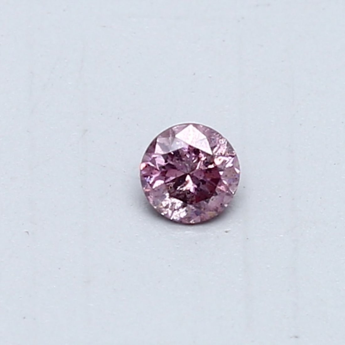 Loose Diamond - ROUND 0.12ct Fancy Intense Purplish Pink I1 (1 of 1)