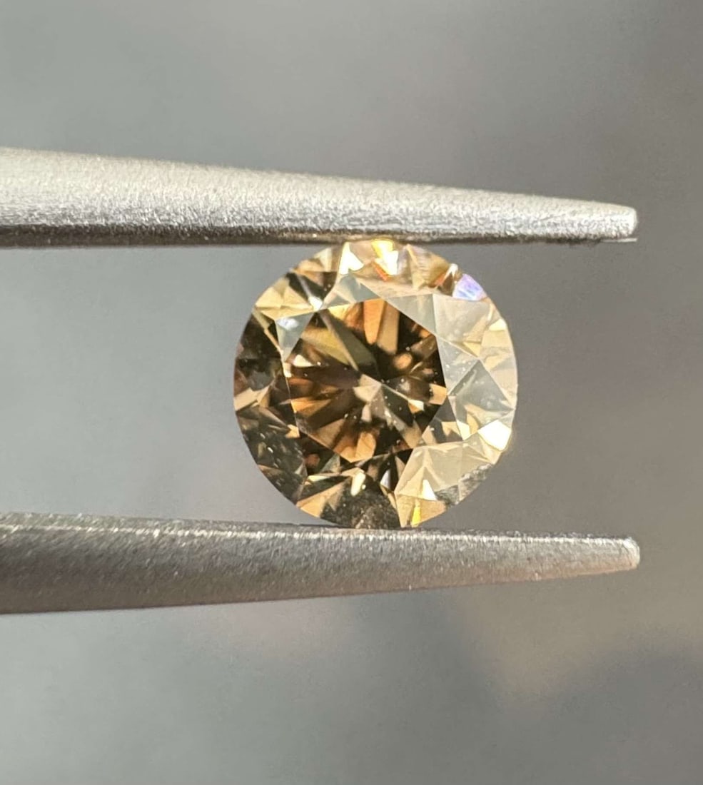 Loose Diamond - ROUND 0.45ct Fancy Intense Yellowish Brown VVS2 (1 of 1)