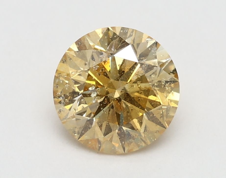 Loose Diamond - ROUND 1.21ct Fancy Brownish Orangy Yellow I2 (1 of 1)