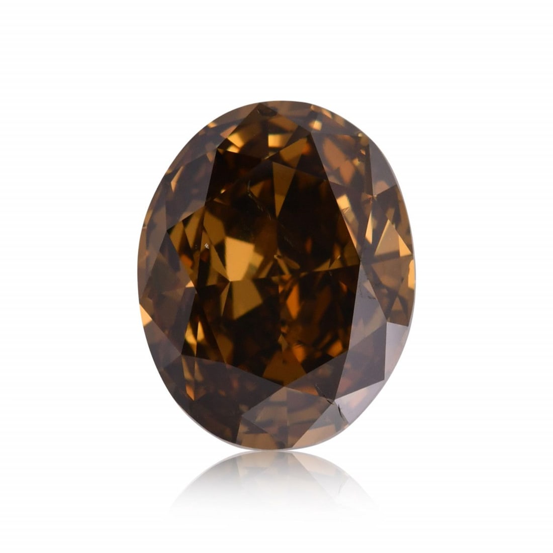 Loose Diamond - OVAL 4.67ct Fancy Dark Yellow Brown I1 (1 of 1)