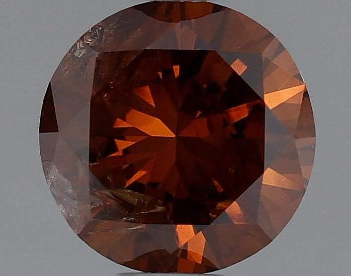 Loose Diamond - ROUND 0.63ct Fancy Deep Orange Brown (1 of 1)
