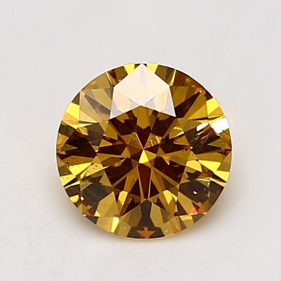 Loose Diamond - ROUND 1.13ct Fancy Vivid Orangey Yellow SI2: Loose Diamond - ROUND 1.13ct Fancy Vivid Orangey Yellow SI2 Source: Natural Shape: ROUND Carats: 1.13 Color: Fancy Vivid Orangey Yellow Certification: GIA Video: