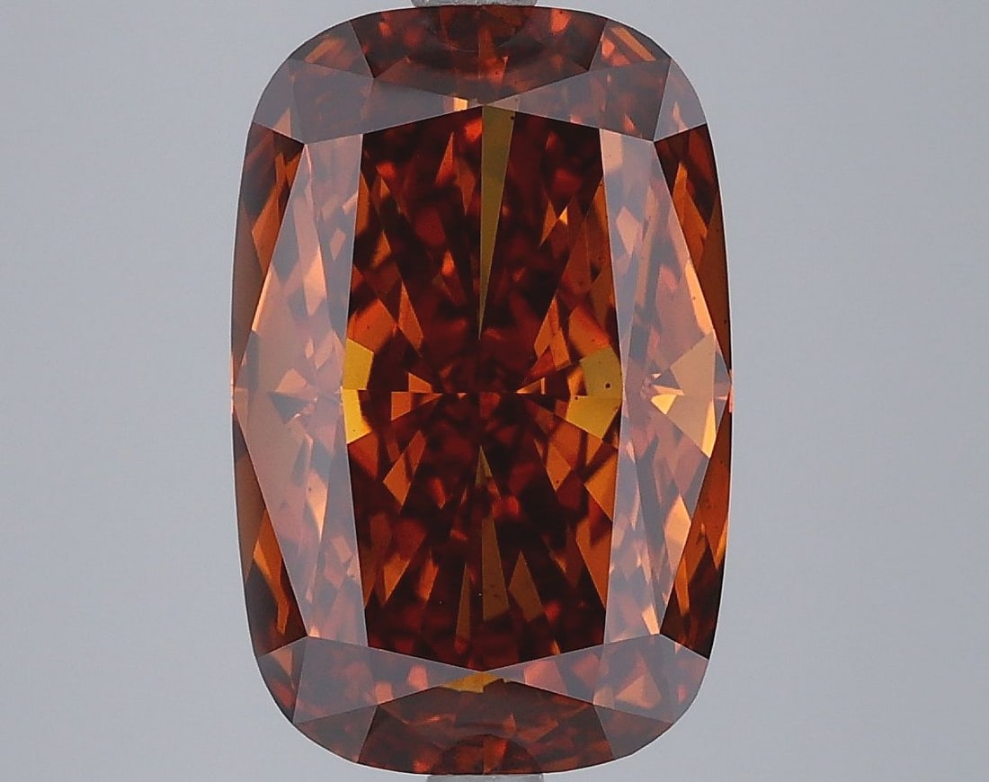 Loose Diamond - CUSHION MODIFIED 6.03ct Fancy Deep Orange VS2: Loose Diamond - CUSHION MODIFIED 6.03ct Fancy Deep Orange VS2 Source: This is a real non-mined Diamond that has been grown in a lab Shape: CUSHION MODIFIED Carats: 6.03 Color: Fancy Deep Orange Certif