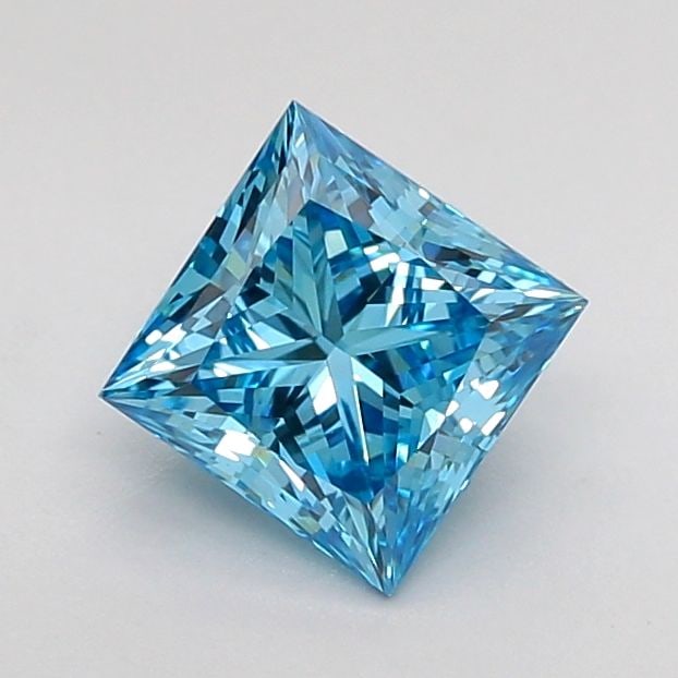 Loose Diamond - PRINCESS 1.03ct Fancy Vivid Blue VVS2: Loose Diamond - PRINCESS 1.03ct Fancy Vivid Blue VVS2 Source: This is a real non-mined Diamond that has been grown in a lab Shape: PRINCESS Carats: 1.03 Color: Fancy Vivid Blue Certification: IGI Vide