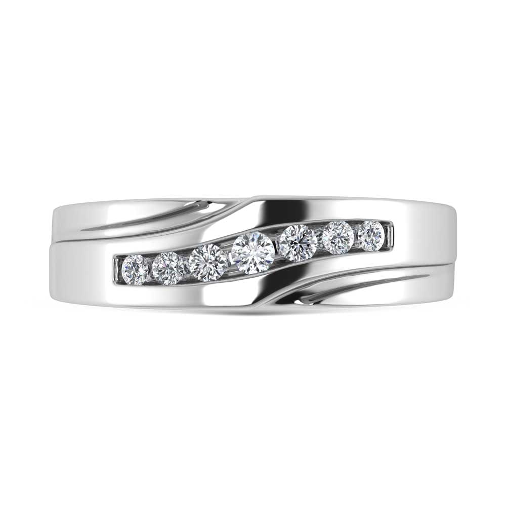 10K White Gold Lab Grown Diamond 1/4 Ct.Tw. Mens Band: 10K White Gold Lab Grown Diamond 1/4 Ct.Tw. Mens Band 10K White Gold Lab Grown Diamond 1/4 Ct.Tw. Mens Band 10k White Gold Stone Color: D-f Stone Clarity: Vs Each ring is presented in standard size 6.