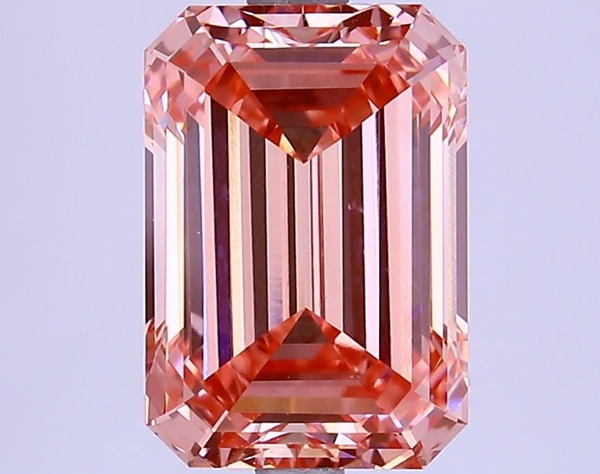 Loose Diamond - EMERALD 2.96ct Fancy Vivid Pink VVS2: Loose Diamond - EMERALD 2.96ct Fancy Vivid Pink VVS2 Source: This is a real non-mined Diamond that has been grown in a lab Shape: EMERALD Carats: 2.96 Color: Fancy Vivid Pink Certification: IGI Video: