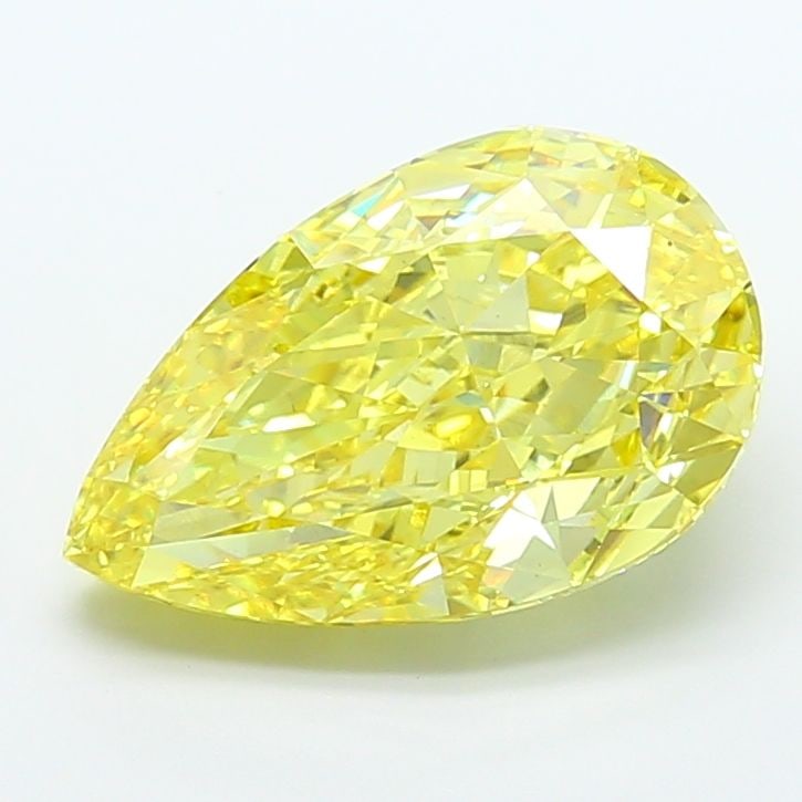Loose Diamond - PEAR 10.07ct Fancy Vivid Yellow VS1: Loose Diamond - PEAR 10.07ct Fancy Vivid Yellow VS1 Source: This is a real non-mined Diamond that has been grown in a lab Shape: PEAR Carats: 10.07 Color: Fancy Vivid Yellow Certification: IGI Video: