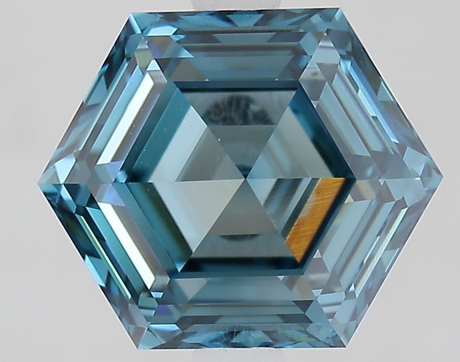 Loose Diamond - HEXAGONAL 2.72ct Fancy Vivid Blue VVS2: Loose Diamond - HEXAGONAL 2.72ct Fancy Vivid Blue VVS2 Source: This is a real non-mined Diamond that has been grown in a lab Shape: HEXAGONAL Carats: 2.72 Color: Fancy Vivid Blue Certification: IGI