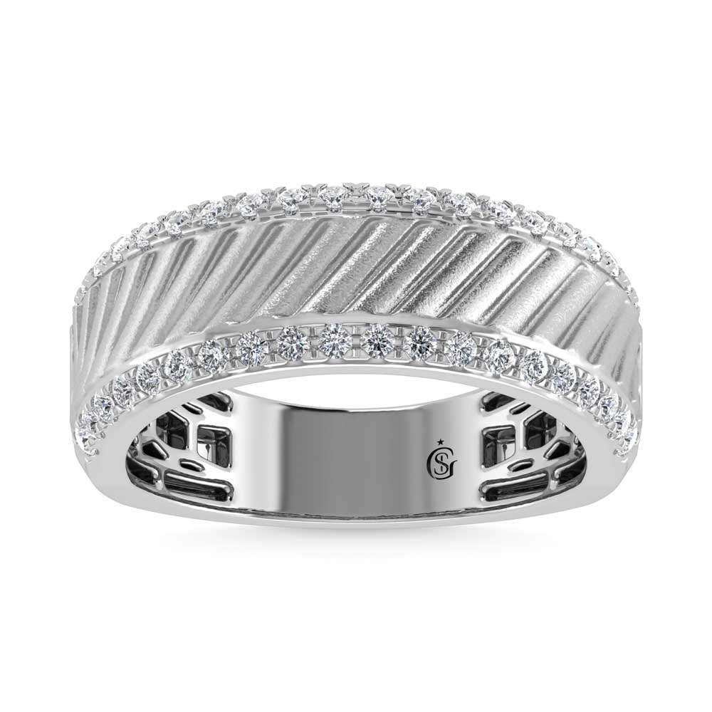 14K White Gold Diamond 1/2 Ct.Tw. Bypass Ring: 14K White Gold Diamond 1/2 Ct.Tw. Bypass Ring 14k Two Tone Stone Color: G-h Stone Clarity: Si2 Each ring is presented in standard size 6.5. Complimentary resizing is available between sizes 510 (in 1/