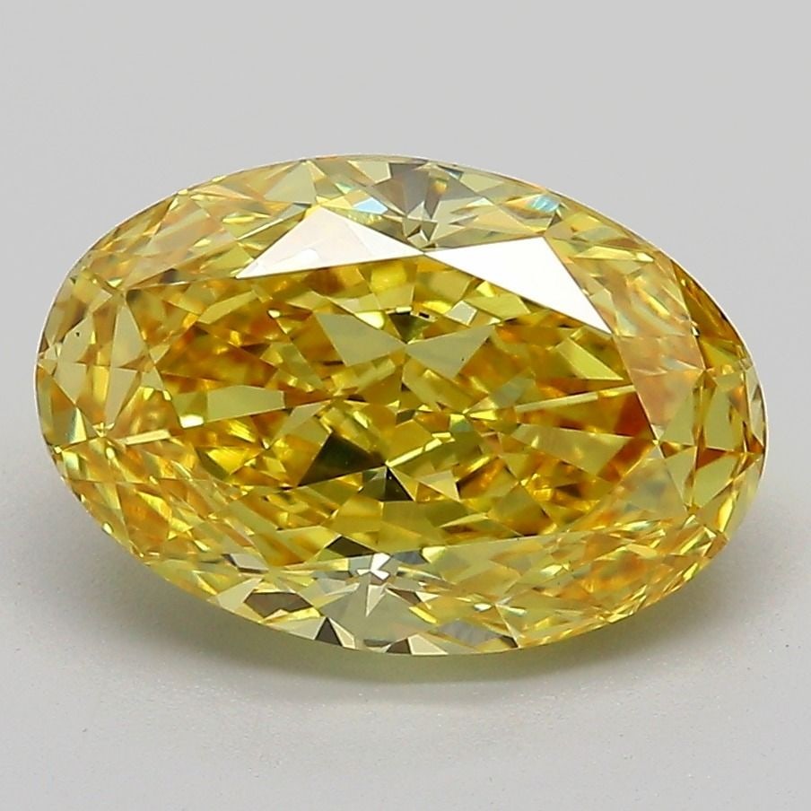 Loose Diamond - OVAL 3.24ct Fancy Vivid Yellow VS1: Loose Diamond - OVAL 3.24ct Fancy Vivid Yellow VS1 Source: This is a real non-mined Diamond that has been grown in a lab Shape: OVAL Carats: 3.24 Color: Fancy Vivid Yellow Certification: IGI Video: