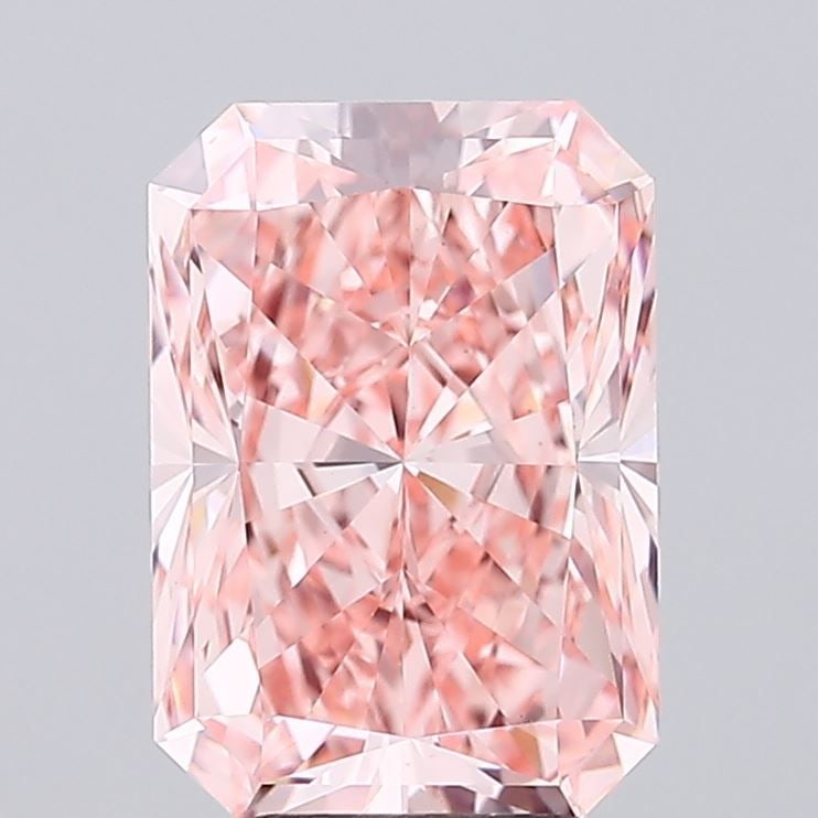 Loose Diamond - RADIANT 4.0ct Fancy Vivid Pink VS1: Loose Diamond - RADIANT 4.0ct Fancy Vivid Pink VS1 Source: This is a real non-mined Diamond that has been grown in a lab Shape: RADIANT Carats: 4.0 Color: Fancy Vivid Pink Certification: IGI Video:
