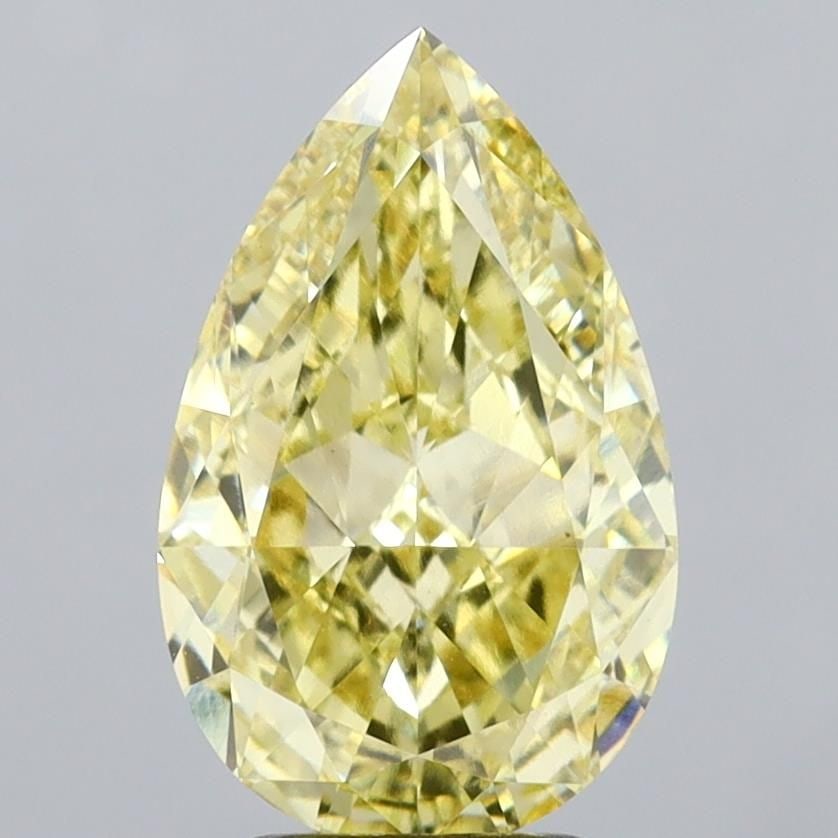 Loose Diamond - PEAR 4.27ct Fancy Intense Yellow VS1: Loose Diamond - PEAR 4.27ct Fancy Intense Yellow VS1 Source: This is a real non-mined Diamond that has been grown in a lab Shape: PEAR Carats: 4.27 Color: Fancy Intense Yellow Certification: IGI Video