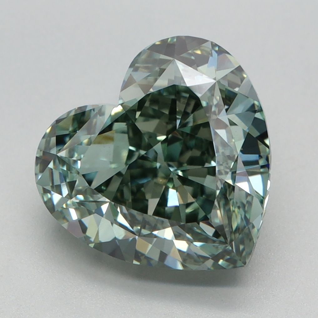 Loose Diamond - HEART 3.41ct Fancy Intense Green VVS2: Loose Diamond - HEART 3.41ct Fancy Intense Green VVS2 Source: This is a real non-mined Diamond that has been grown in a lab Shape: HEART Carats: 3.41 Color: Fancy Intense Green Certification: IGI Vide