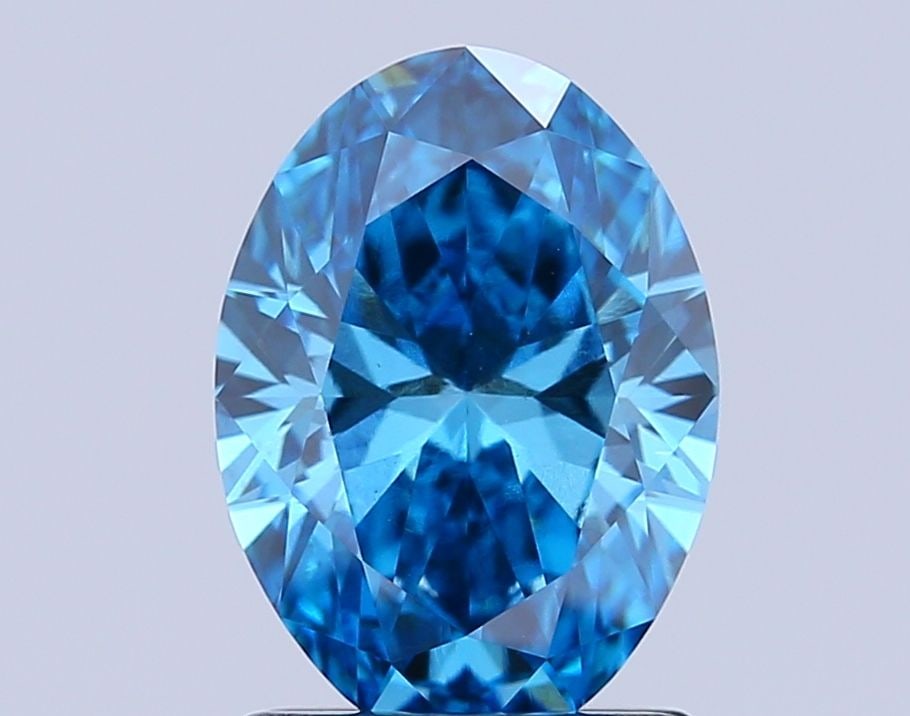 Loose Diamond - OVAL 1.5ct Fancy Vivid Blue VVS2: Loose Diamond - OVAL 1.5ct Fancy Vivid Blue VVS2 Source: This is a real non-mined Diamond that has been grown in a lab Shape: OVAL Carats: 1.5 Color: Fancy Vivid Blue Certification: IGI Video: Video