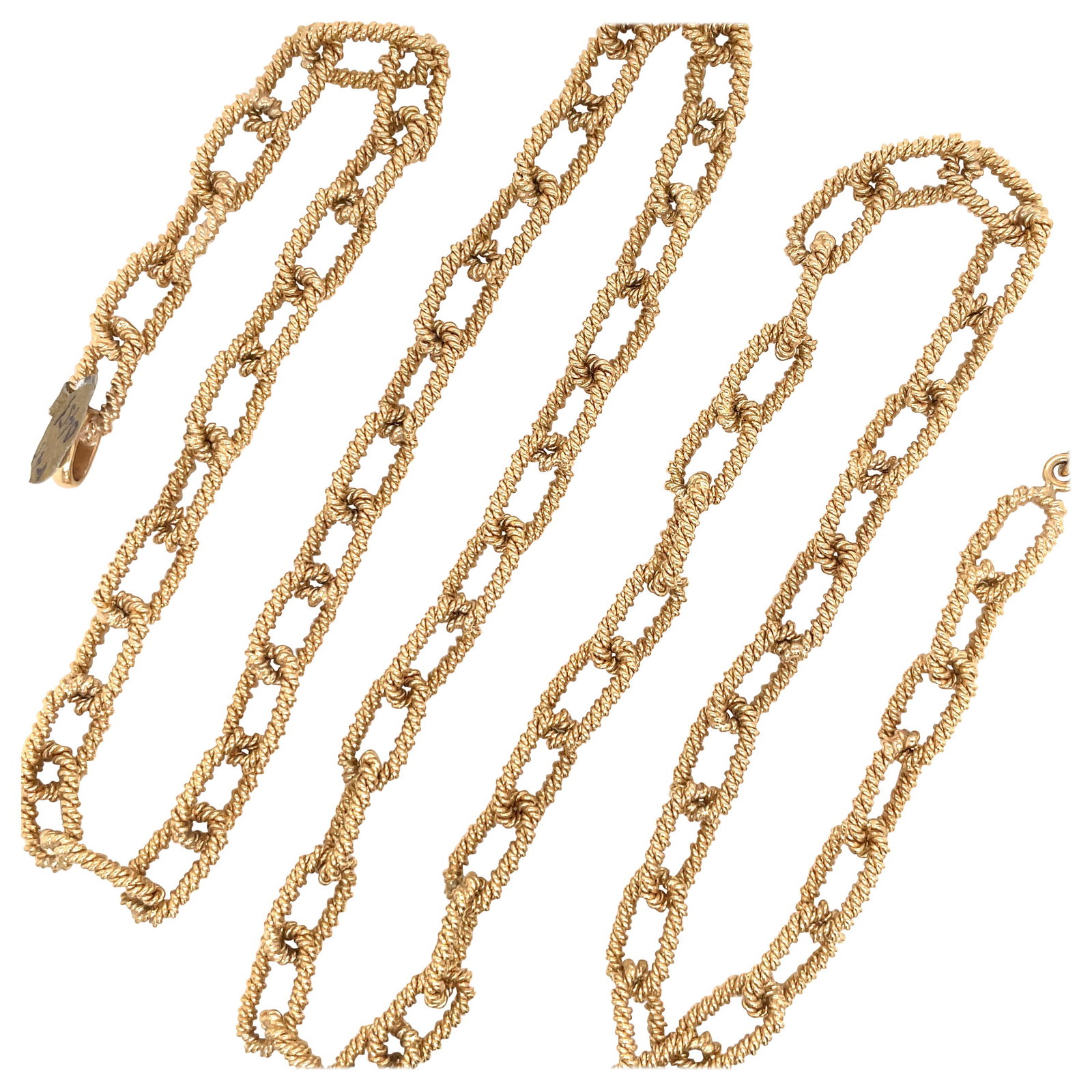 Harbor Diamonds 14K Yellow Gold 32.5 Inch Heavy Rope Link Necklace: Harbor Diamonds 14K Yellow Gold 32.5 Inch Heavy Rope Link Necklace This stunning 14 Karat Yellow Gold Heavy Rope Link Chain Necklace is a contemporary piece from the 2000s, crafted from high-quality 1