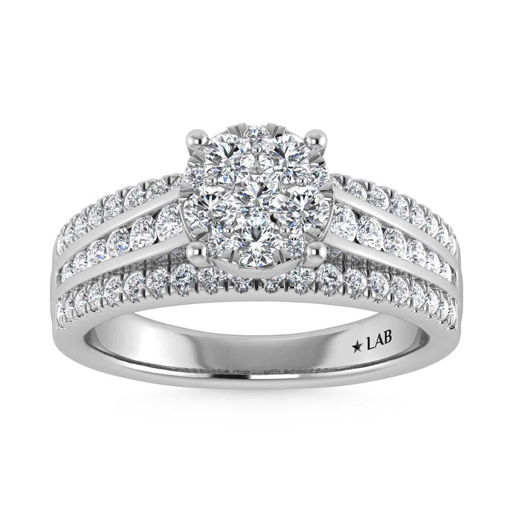 10K White Gold 1 Ct.Tw. Diamond Engagement Ring: 10K White Gold 1 Ct.Tw. Diamond Engagement Ring This Diamond Engagement Ring Fashioned In 10K White Gold And Set With Shimmering 1 Ct.Tw. Diamonds. On Your Special Day, The Coordinating Diamond Weddin