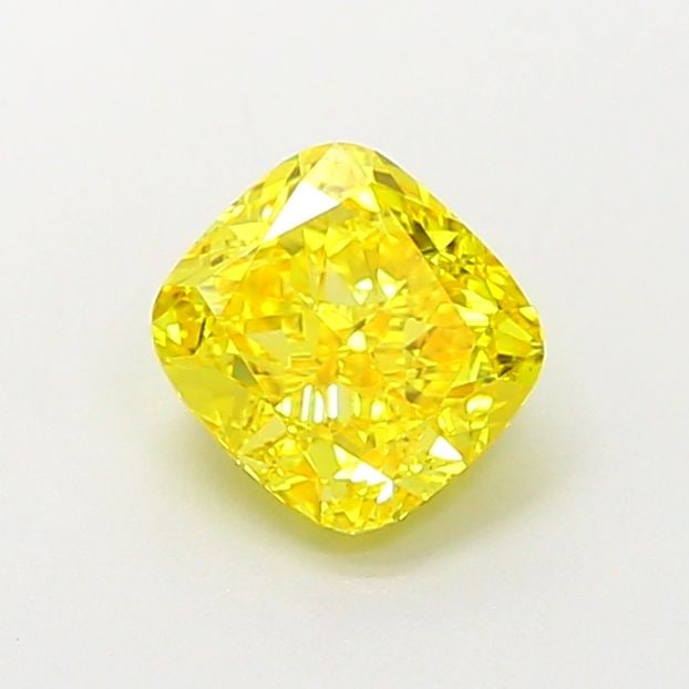 Loose Diamond - CUSHION MODIFIED 1.09ct Fancy Vivid Yellow VVS2: Loose Diamond - CUSHION MODIFIED 1.09ct Fancy Vivid Yellow VVS2 Source: This is a real non-mined Diamond that has been grown in a lab Shape: CUSHION MODIFIED Carats: 1.09 Color: Fancy Vivid Yellow Cer