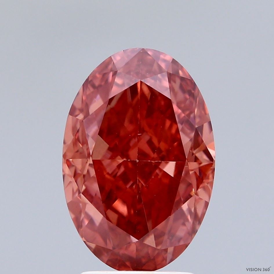 Loose Diamond - OVAL 4.03ct Fancy Vivid Brownish Orange VS1: Loose Diamond - OVAL 4.03ct Fancy Vivid Brownish Orange VS1 Source: This is a real non-mined Diamond that has been grown in a lab Shape: OVAL Carats: 4.03 Color: Fancy Vivid Brownish Orange Certificat
