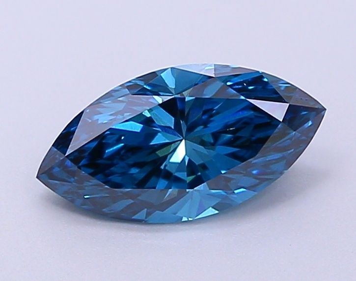 Loose Diamond - MARQUISE 0.74ct Fancy Blue VS1: Loose Diamond - MARQUISE 0.74ct Fancy Blue VS1 Source: This is a real non-mined Diamond that has been grown in a lab Shape: MARQUISE Carats: 0.74 Color: Fancy Blue Certification: NONE Video: