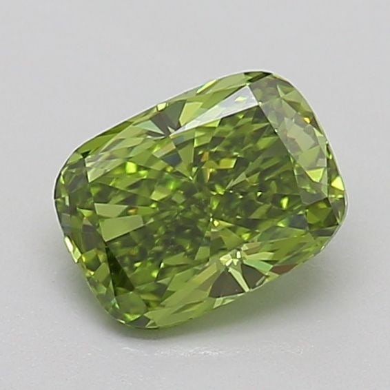 Loose Diamond - CUSHION BRILLIANT 0.91ct Fancy Vivid Green VS1: Loose Diamond - CUSHION BRILLIANT 0.91ct Fancy Vivid Green VS1 Source: This is a real non-mined Diamond that has been grown in a lab Shape: CUSHION BRILLIANT Carats: 0.91 Color: Fancy Vivid Green Cert