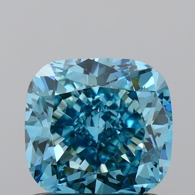 Loose Diamond - CUSHION MODIFIED 1.25ct Fancy Vivid Blue VS1: Loose Diamond - CUSHION MODIFIED 1.25ct Fancy Vivid Blue VS1 Source: This is a real non-mined Diamond that has been grown in a lab Shape: CUSHION MODIFIED Carats: 1.25 Color: Fancy Vivid Blue Certific