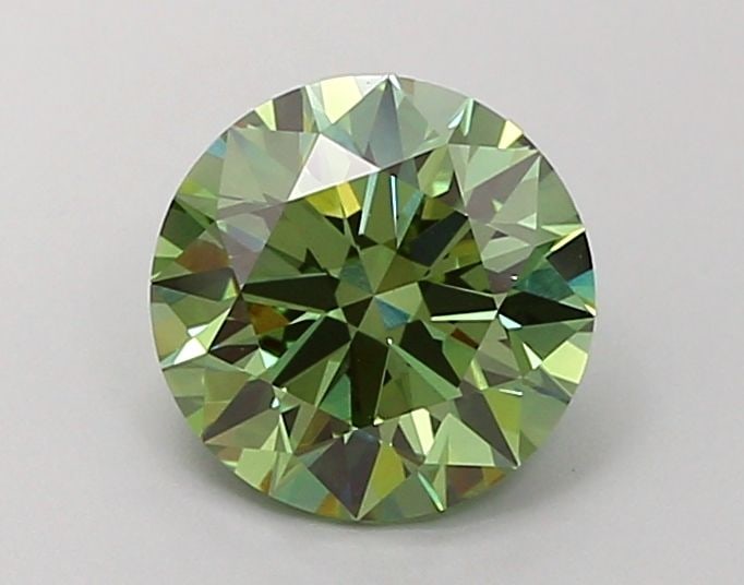 Ideal Loose Diamond - ROUND 2.03ct Fancy Vivid Green VS1: Ideal Loose Diamond - ROUND 2.03ct Fancy Vivid Green VS1 Source: This is a real non-mined Diamond that has been grown in a lab Shape: ROUND Carats: 2.03 Color: Fancy Vivid Green Certification: IGI Vid