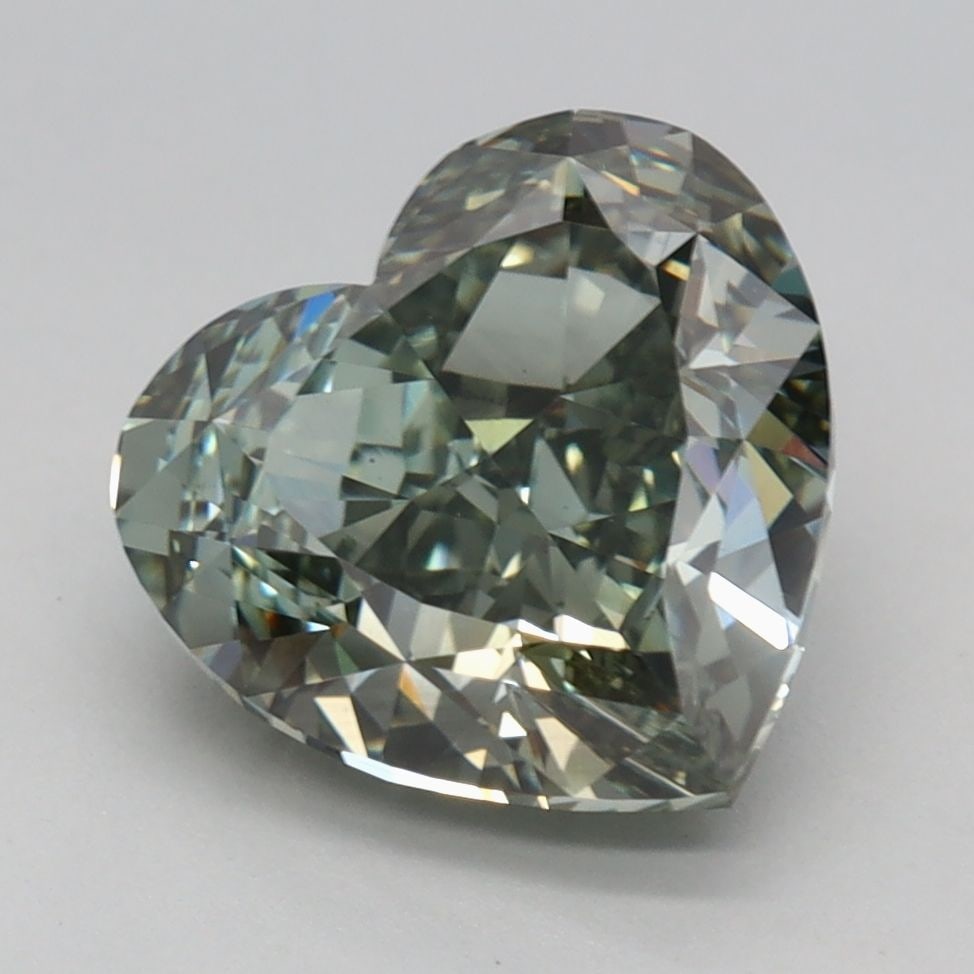 Loose Diamond - HEART 2.94ct Fancy Intense Green VS1: Loose Diamond - HEART 2.94ct Fancy Intense Green VS1 Source: This is a real non-mined Diamond that has been grown in a lab Shape: HEART Carats: 2.94 Color: Fancy Intense Green Certification: IGI Video