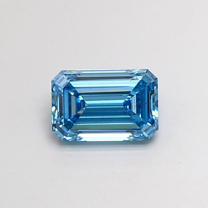 Loose Diamond - EMERALD 1.09ct Fancy Vivid Blue VS2: Loose Diamond - EMERALD 1.09ct Fancy Vivid Blue VS2 Source: This is a real non-mined Diamond that has been grown in a lab Shape: EMERALD Carats: 1.09 Color: Fancy Vivid Blue Certification: IGI Video: