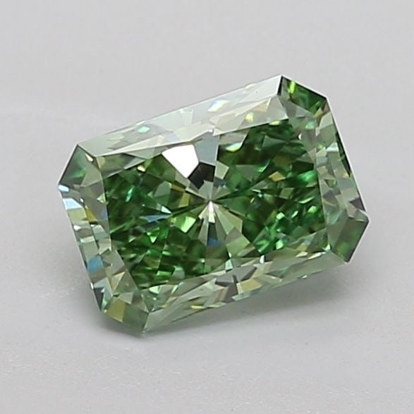 Loose Diamond - RADIANT 1.43ct Fancy Vivid Green VS1: Loose Diamond - RADIANT 1.43ct Fancy Vivid Green VS1 Source: This is a real non-mined Diamond that has been grown in a lab Shape: RADIANT Carats: 1.43 Color: Fancy Vivid Green Certification: IGI The D
