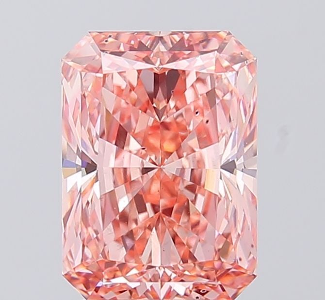 Loose Diamond - RADIANT 3.03ct Fancy Vivid Pink VS2: Loose Diamond - RADIANT 3.03ct Fancy Vivid Pink VS2 Source: This is a real non-mined Diamond that has been grown in a lab Shape: RADIANT Carats: 3.03 Color: Fancy Vivid Pink Certification: IGI Video: