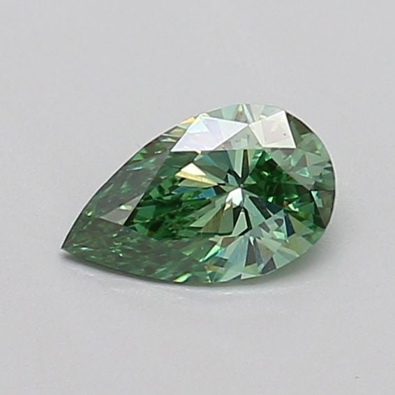 Loose Diamond - PEAR 0.38ct Fancy Vivid Green VS1: Loose Diamond - PEAR 0.38ct Fancy Vivid Green VS1 Source: This is a real non-mined Diamond that has been grown in a lab Shape: PEAR Carats: 0.38 Color: Fancy Vivid Green Certification: IGI Video: