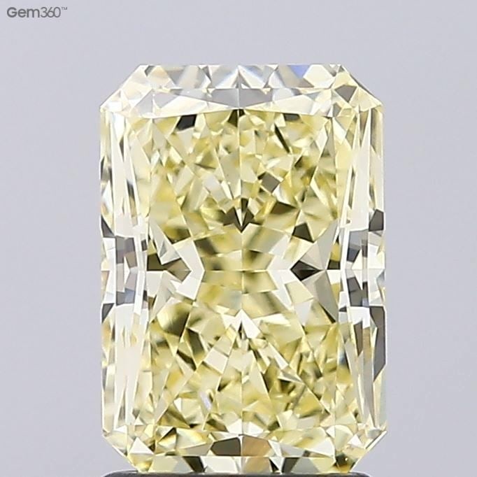 Loose Diamond - RADIANT 2.05ct Fancy Yellow VVS2: Loose Diamond - RADIANT 2.05ct Fancy Yellow VVS2 Source: This is a real non-mined Diamond that has been grown in a lab Shape: RADIANT Carats: 2.05 Color: Fancy Yellow Certification: IGI Video: Video