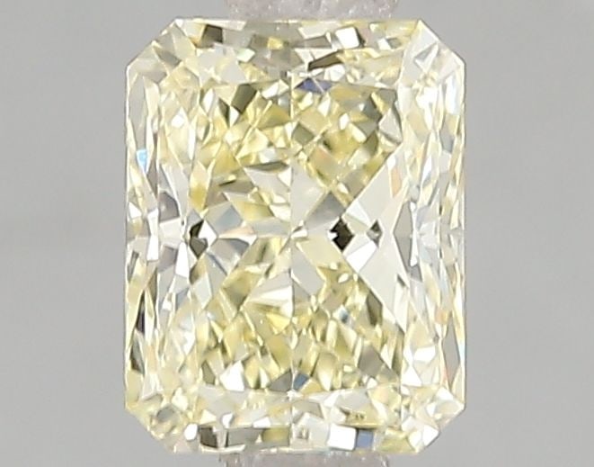 Loose Diamond - RADIANT 1.01ct Fancy Light Yellow VS2: Loose Diamond - RADIANT 1.01ct Fancy Light Yellow VS2 Source: This is a real non-mined Diamond that has been grown in a lab Shape: RADIANT Carats: 1.01 Color: Fancy Light Yellow Certification: IGI Vid