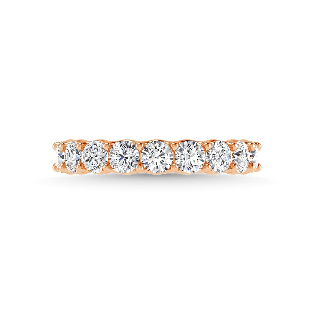 18K Rose Gold 1 3/4 CT Tw. Round Shape Lab Grown Diamond Full Eternity Band: 18K Rose Gold 1 3/4 CT Tw. Round Shape Lab Grown Diamond Full Eternity Band Celebrate everlasting love with our stunning Lab Grown Diamond Full Eternity Wedding Band. Crafted in precious metal, this t